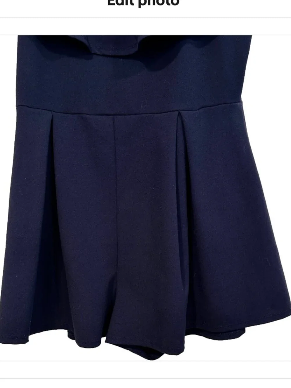 Fashion Nova Stretch Romper Shorts / Mini Dress Off Shoulder Navy Blue Womens 1X